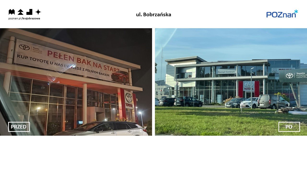 ul. Bobrzańska - usunięty baner