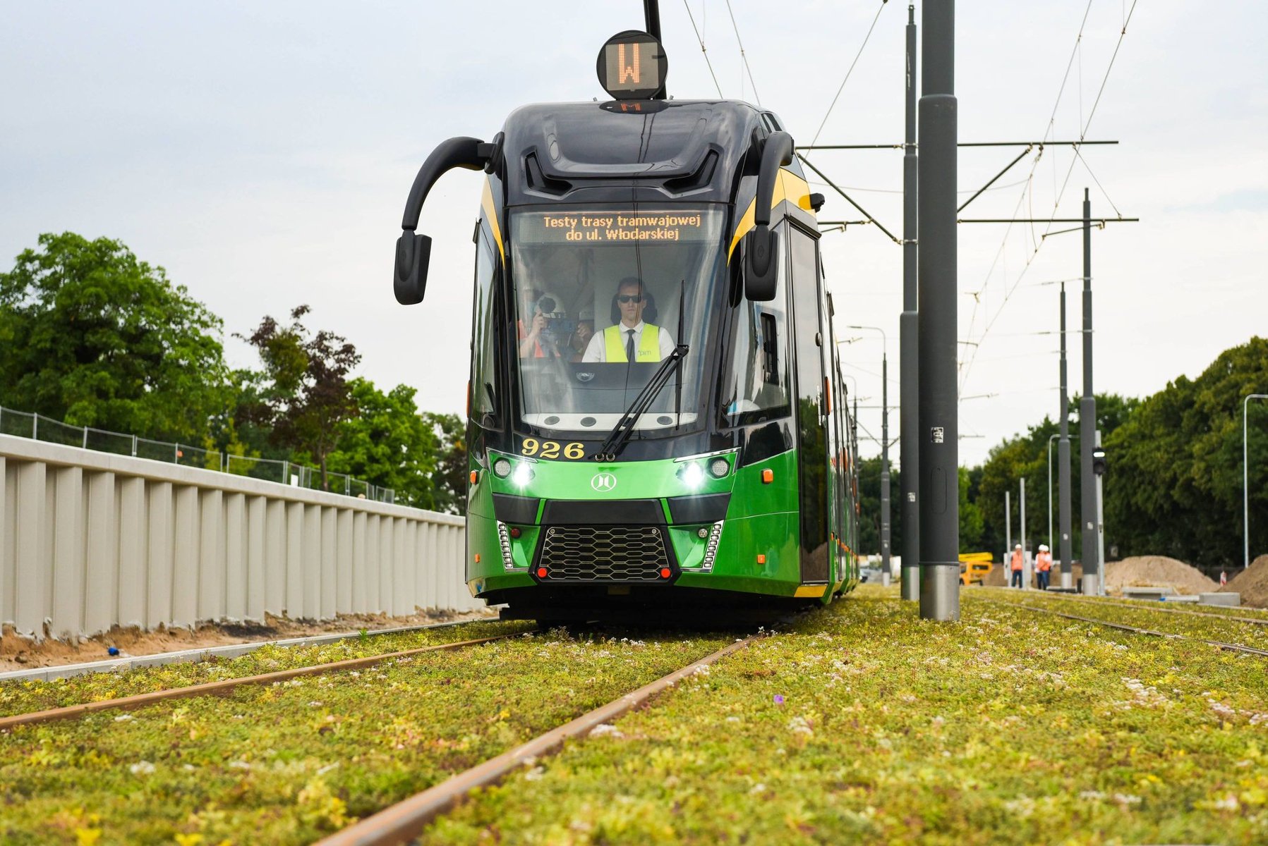 Zdjęcie z testów trasy tramwajowej na Naramowice - grafika artykułu