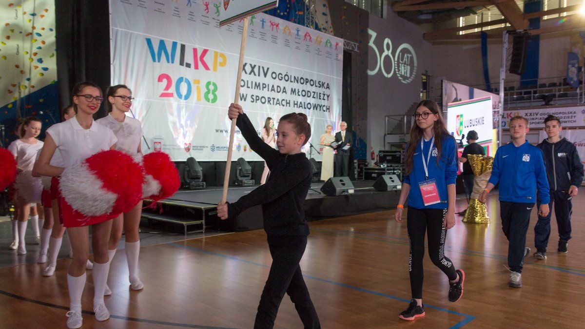 Ogólnopolska Olimpiada Młodzieży w Sportach Halowych 2018, fot. Piotr Rychter - ceremonia otwarcia zawodów