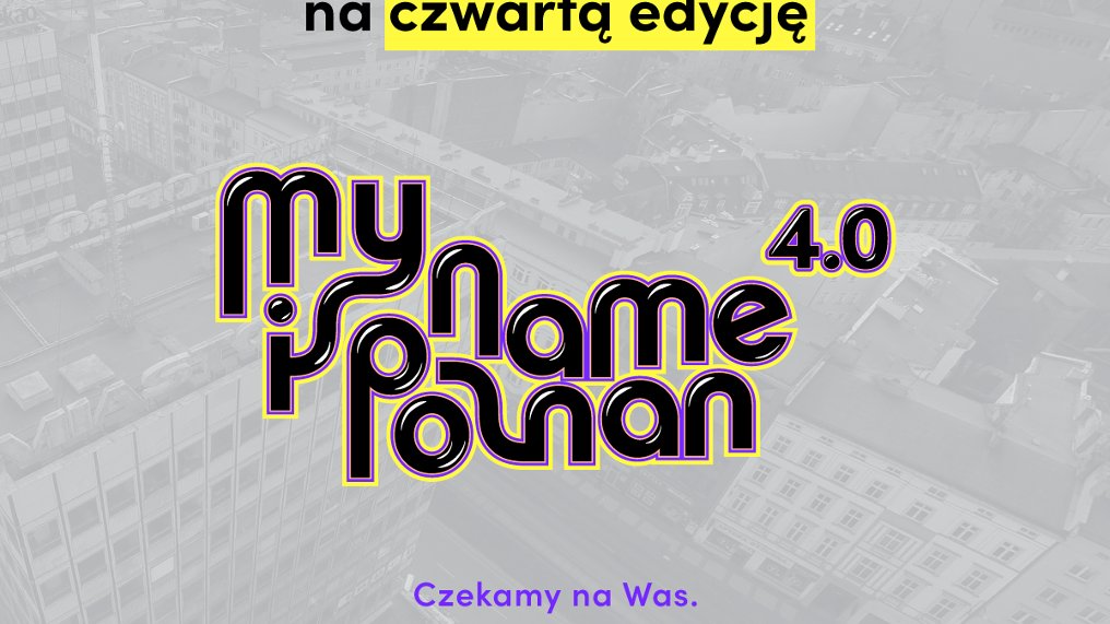 Szary plakat ogłaszający nabór do kolejnej edycji konkursu z elementami żółtego podkreślenia.