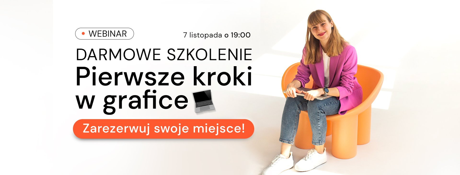 Grafika Promocyjna informująca o szkoleniu pt. Pierwsze kroki w grafice - grafika artykułu