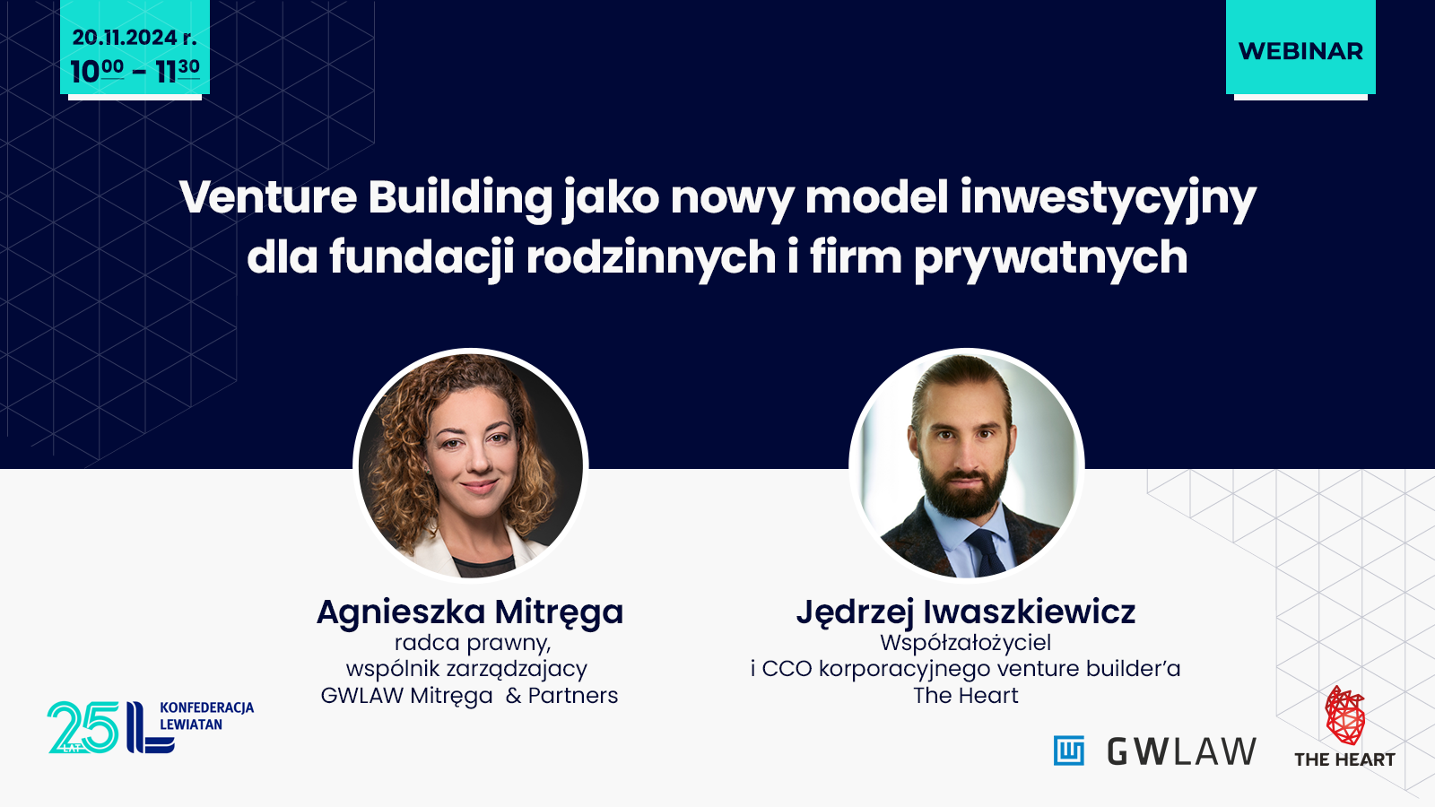 Grafika Promocyjna informująca o wydarzeniu pt. Venture Building jako nowy model inwestycyjny dla fundacji rodzinnych i firm prywatnych - grafika artykułu