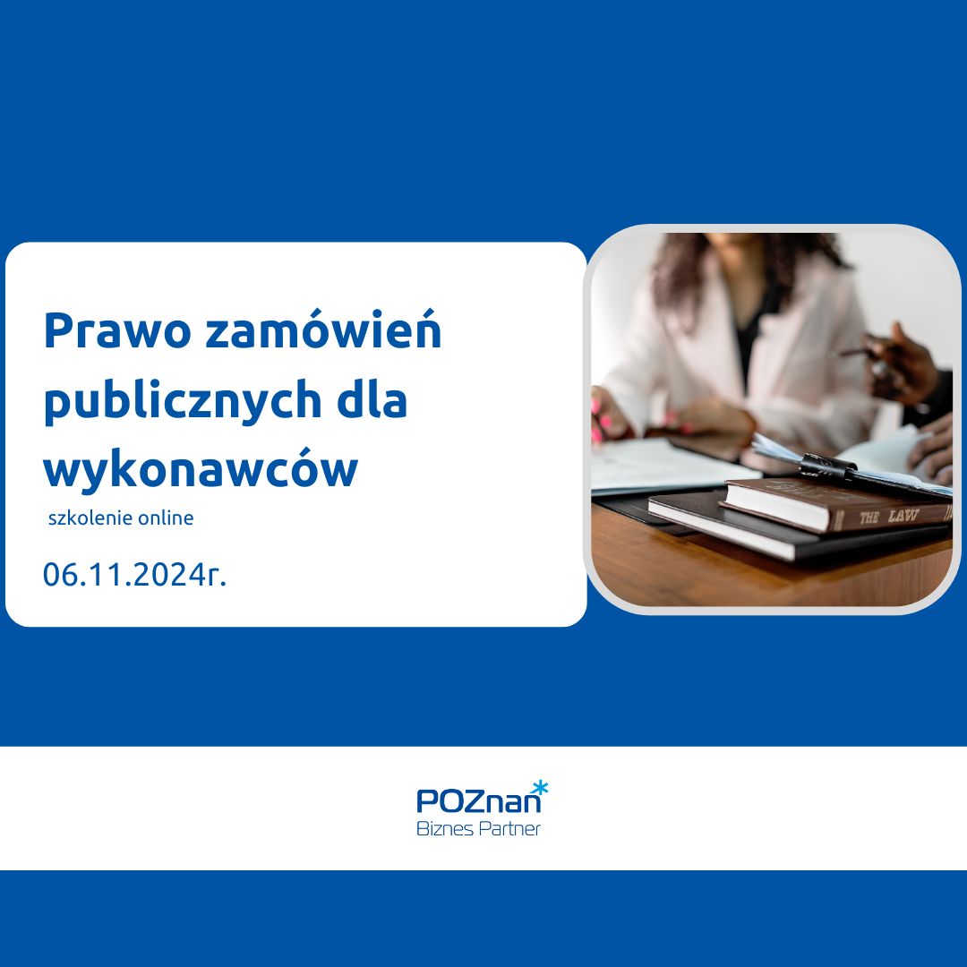 Grafika Promocyjna informująca o szkoleniu pt. Prawo zamówień publicznych dla Wykonawców - grafika artykułu