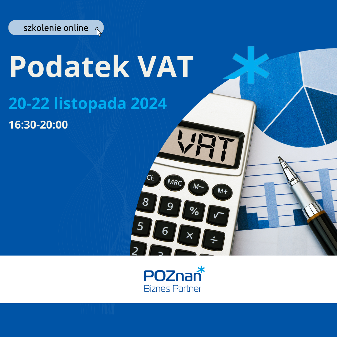 Grafika Promocyjna informująca o szkoleniu pt. Podatek VAT - grafika artykułu