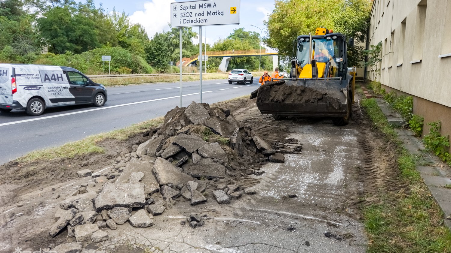 Galeria zdjęć prac na drodze pieszo-rowerowej wzdłuż ul. Witosa