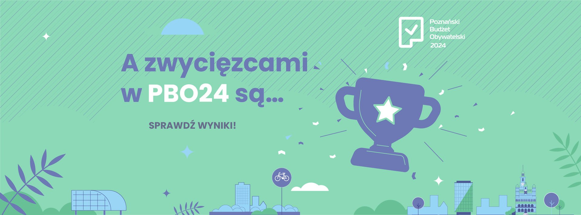 Grafika przedstawia puchar, obok niego widać napis "A zwycięzcami w PBO23 są...". W lewym górnym rogu widać logo PBO24. - grafika artykułu