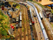A scale model of the railways