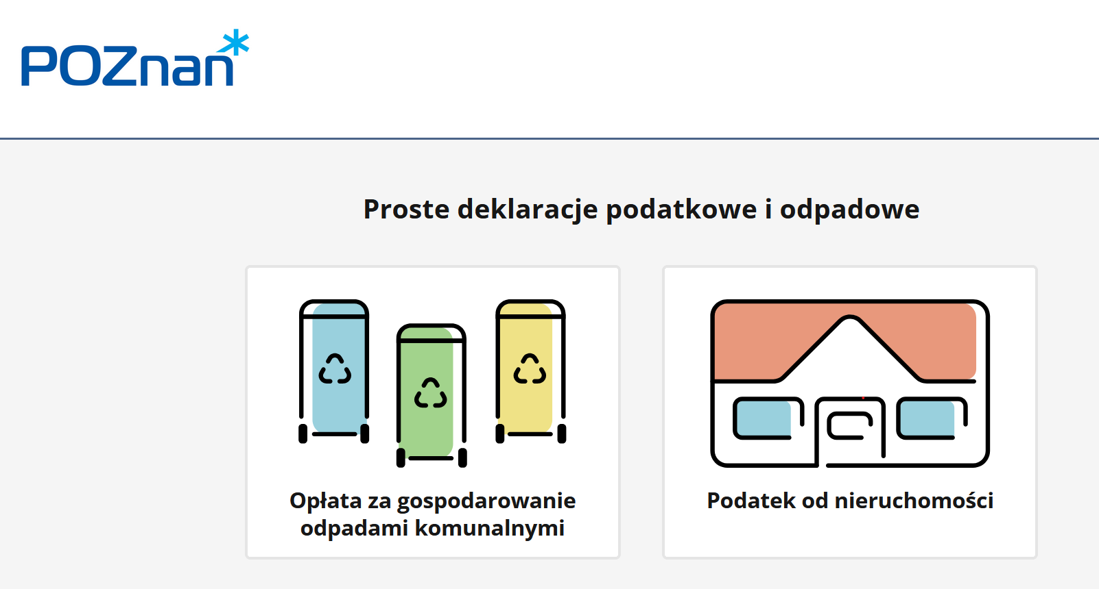 Proste Deklaracje to nowe narzędzie do składania deklaracji odpadowej przez internet Grafika ilustruje nowe narzędzie internetowe do składania deklaracji o opłacie za odbiór odpadów