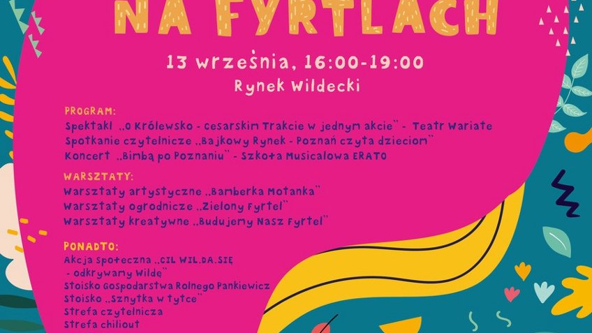 Plakat z programem wydarzeń.