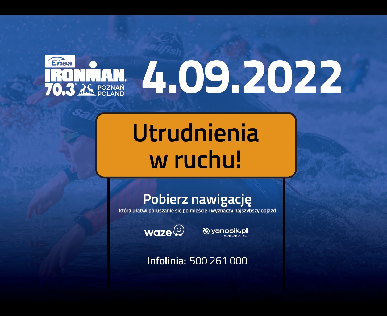 Ulotka informacyjna Enea IRONMAN 70.3 Poznań - grafika artykułu