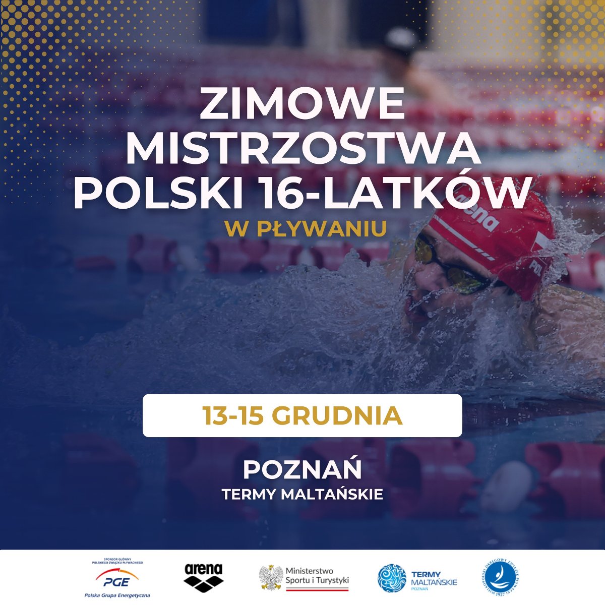 Plakat Zimowych Mistrzostw 16-latków w pływaniu - grafika artykułu