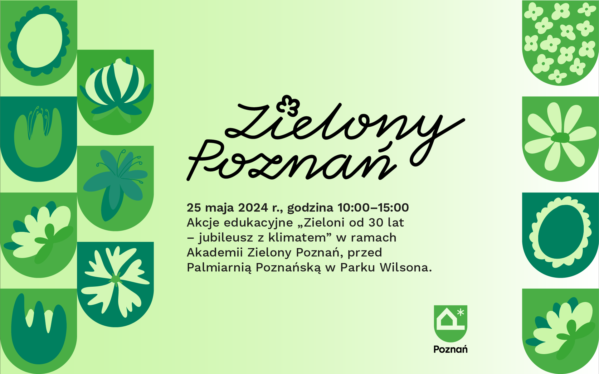 logo ,kwietny herba na zielony tle