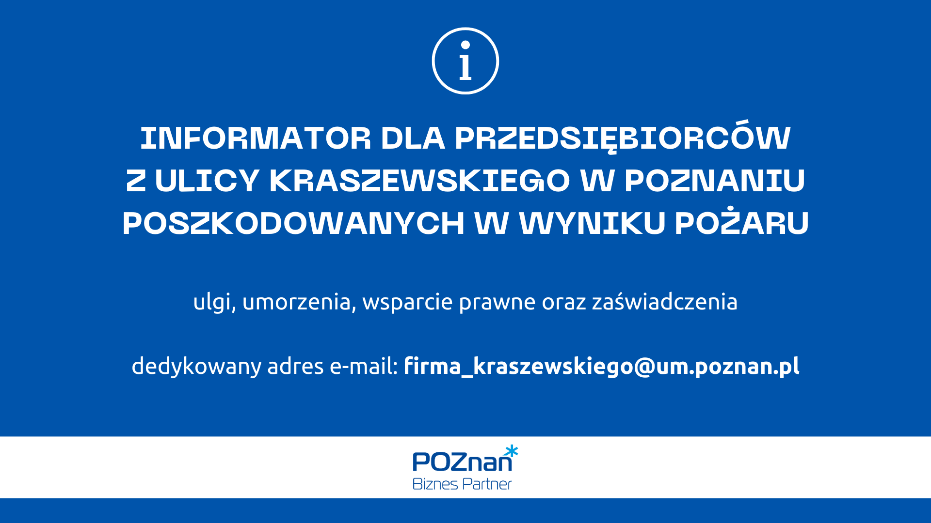 Informator dla przedsiębiorców z ul. Kraszewskiego w Poznaniu - grafika artykułu