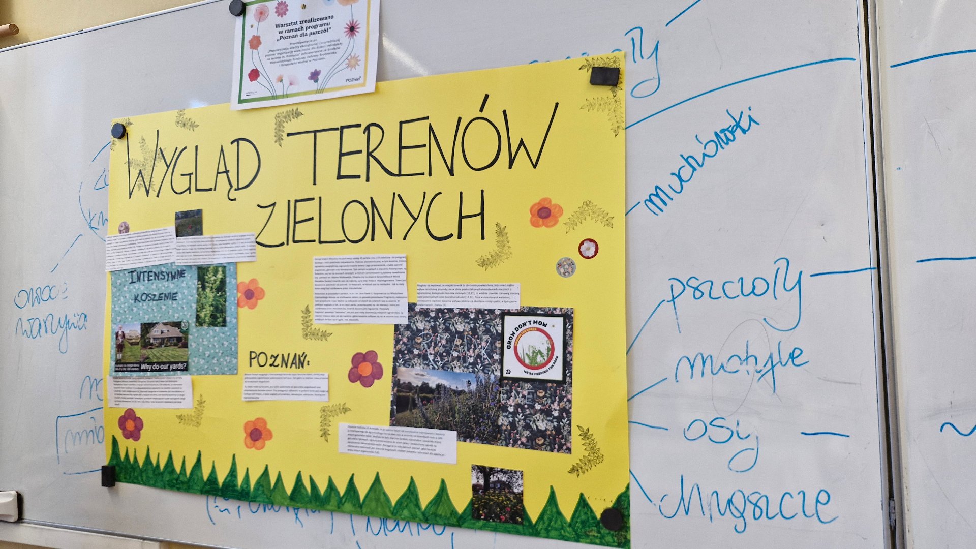 Zdjęcie przedstawia plakat będący efektem końcowym pracy na przeprowadzonych warsztatach. - grafika artykułu