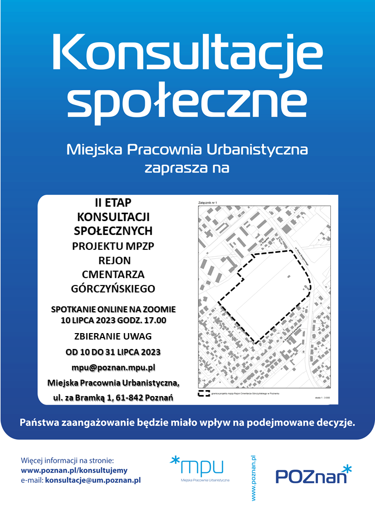 Plakat mpzp Rejon Cmentarza Górczyńskiego