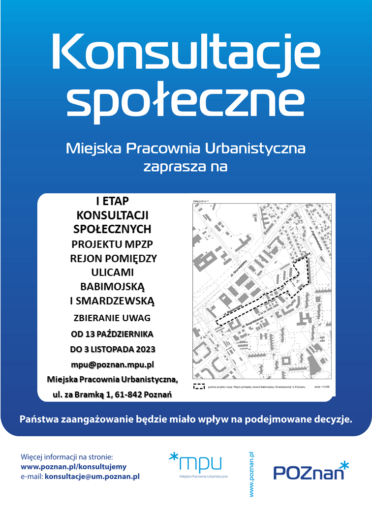 Plakat mpzp Rejon pomiędzy ulicami Babimojską i Smardzewską