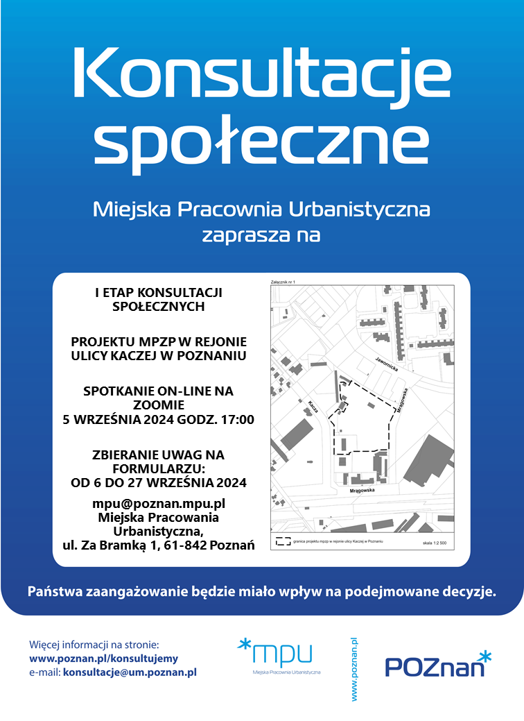 plakat zapraszający do udziału w konsultacjach