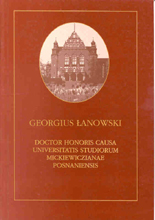 okładka publikacji Georgius Łanowski-doctor honoris causa Universitatis Studiorum Mickiewiczianae Posnaniensis