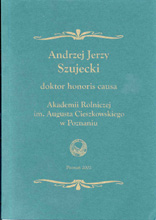 okładka publikacji Andrzej Jerzy Szujecki-doktor honoris causa Akademii Rolniczej im. Augusta Cieszkowskiego w Poznaniu