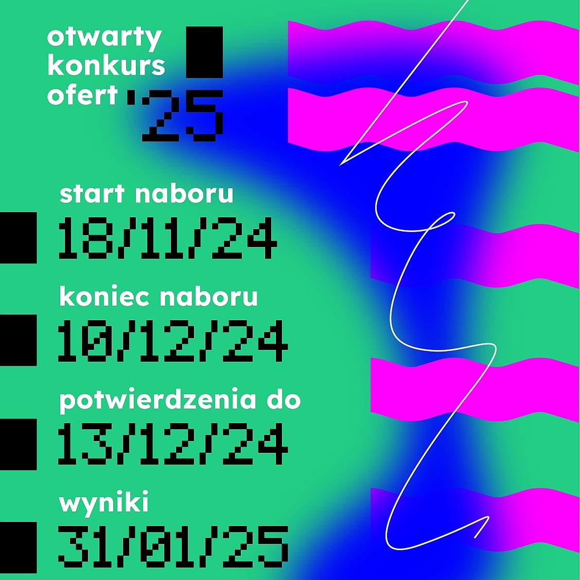 Otwarty konkurs ofert 2025 - terminarz - grafika artykułu