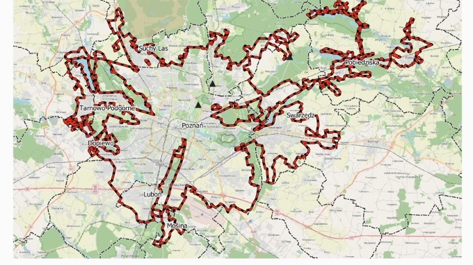 Mapa aglomeracji poznańskiej, fot. RMP