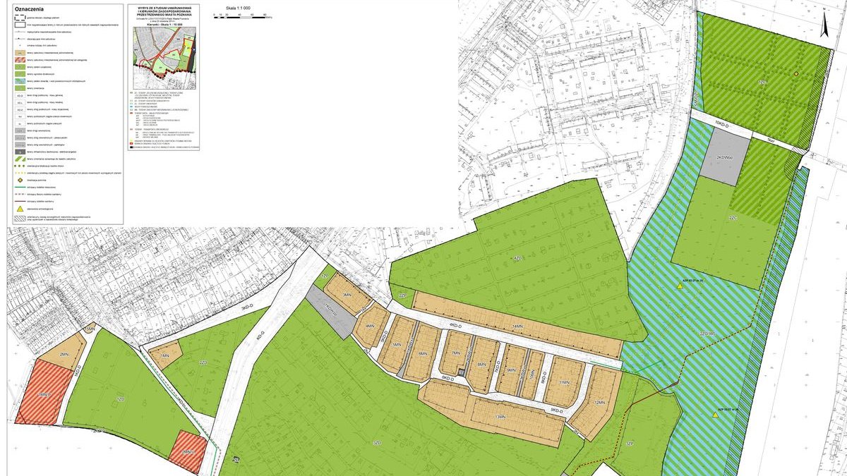 Mapa załącznik do MPZP dla Świerczewa, część D, fot. MPU