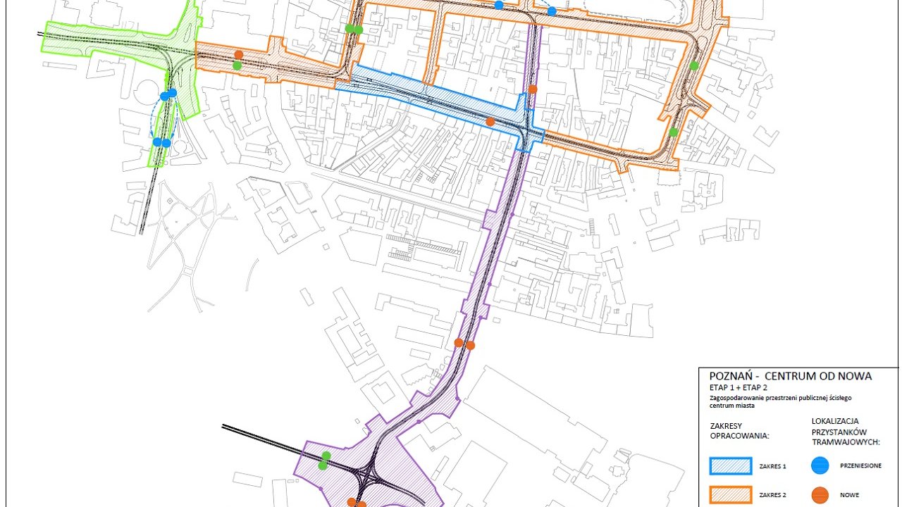 Mapa podziału na etapy i obszary