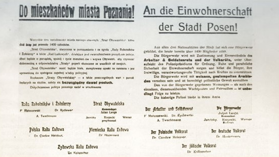 Zeskanowana odezwa, na białym papierze z czarną czcionką.