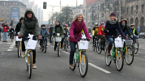 Rowerzyści w obronie klimatu