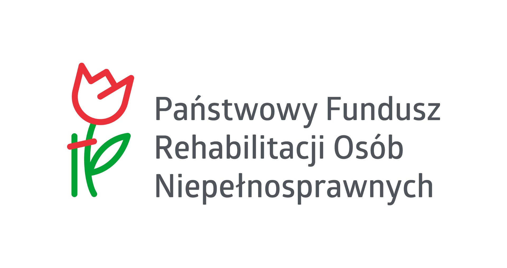 Czerwony tulipan oraz napis Państwowy Fundusz Rehabiltacji Osób Niepełnosprawnych - grafika artykułu