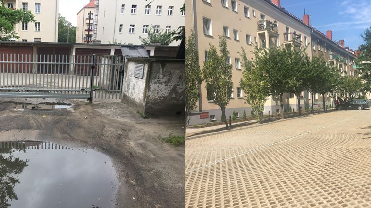 Tak zmieniło się podwórko przy ul. Kossaka 4-6/ fot. wspólnota mieszkaniowa