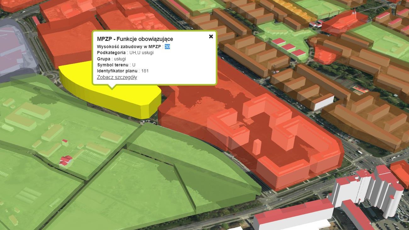 Model 3D - Analiza wysokości zabudowy w miejscowym planie zagospodarowania przestrzennego