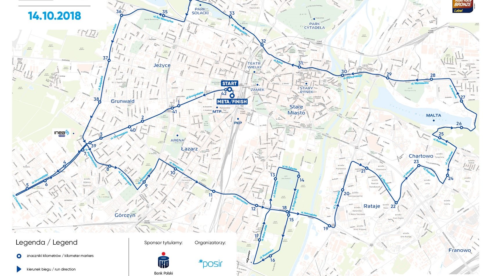 Trasa 19. Poznań Maratonu