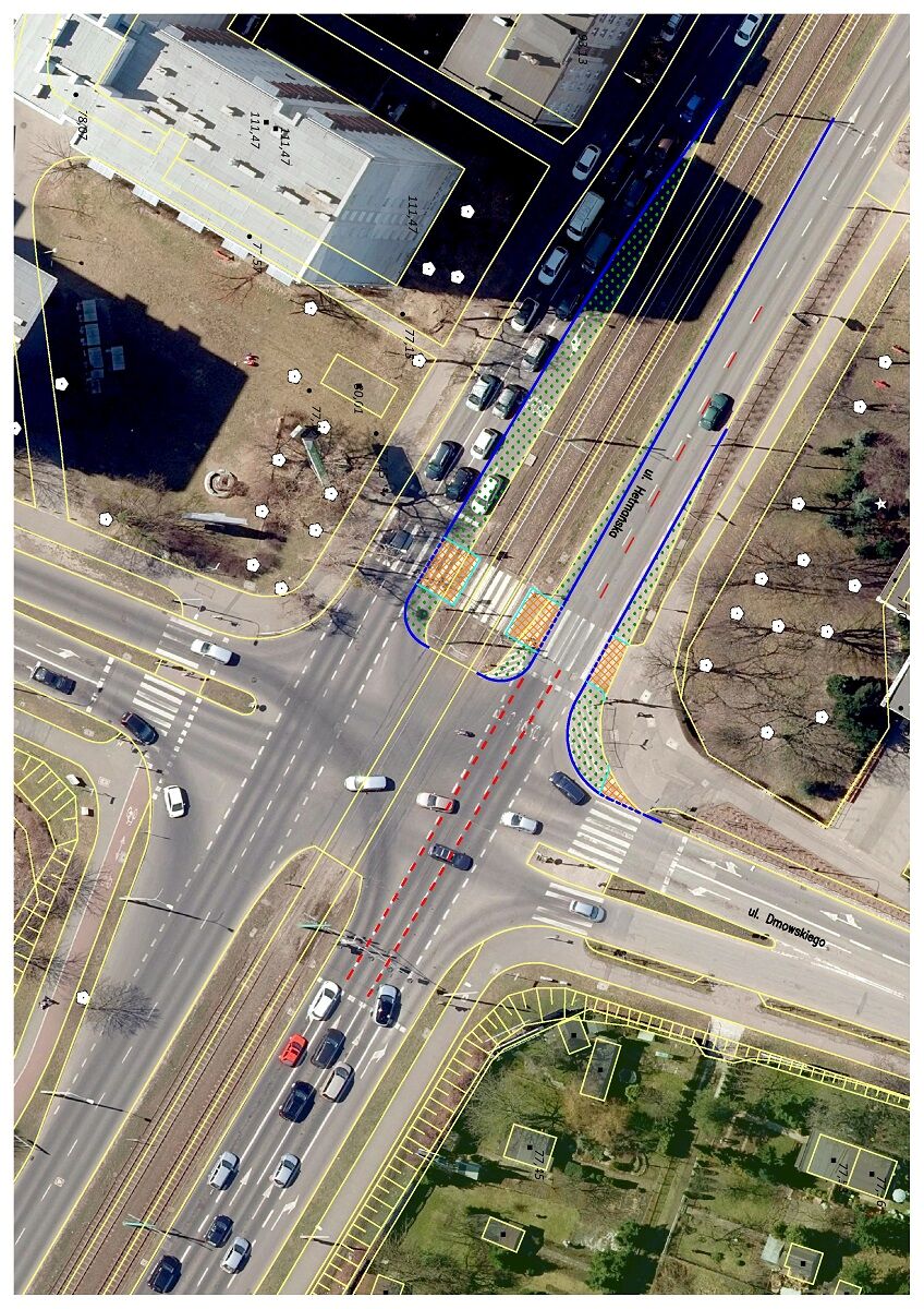 W środę, 10 czerwca, rozpocznie się wprowadzanie zapowiedzianych zmian na skrzyżowaniu ulic Dmowskiego i Hetmańskiej - grafika artykułu