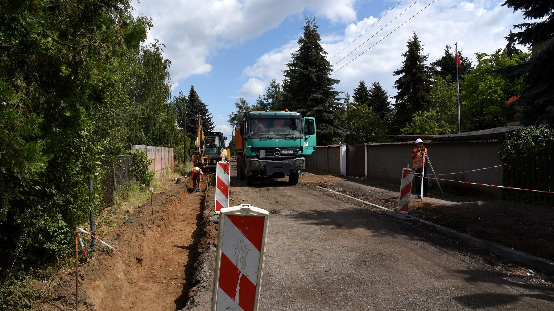 Trwają prace przy budowie ulicy Łebskiej i przyległych do niej Kociewskiej, Żukowskiej oraz Łagowskiej.