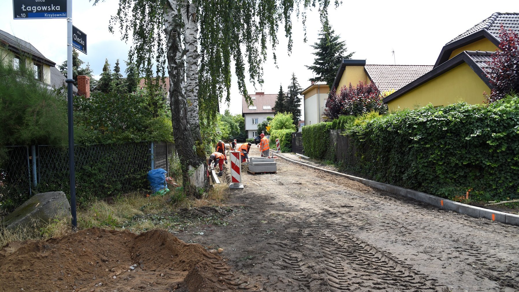 Trwają prace przy budowie ulicy Łebskiej i przyległych do niej Kociewskiej, Żukowskiej oraz Łagowskiej.