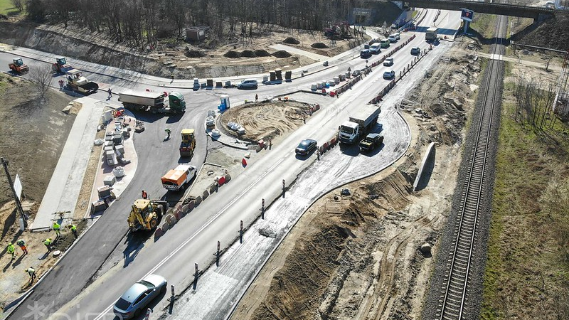 Przebudowa ul. Gdyńskiej - otwarcie wjazdu na ul. Poznańską fot. PIM