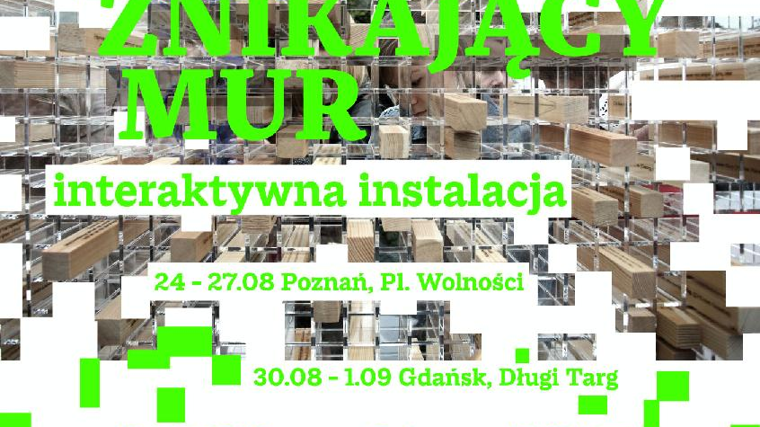 Znikające klocki mają symbolizować sztucznie budowane granice, które dzielą społeczności, narody, wspólnoty i zwykłych ludzi, fot. Goethe-Institut.