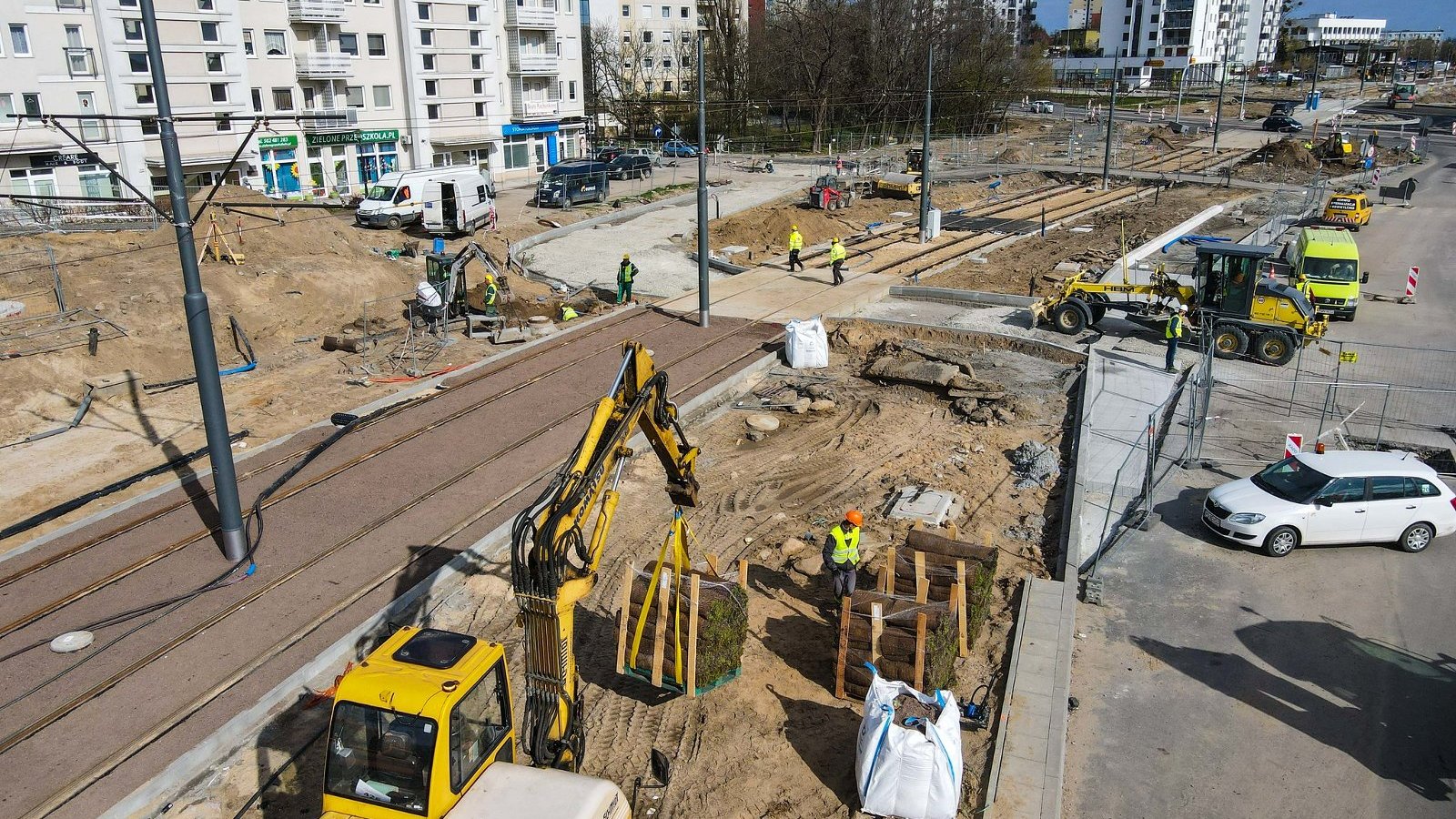 Galeria zdjęć z postępu prac przy budowie trasy tramwajowej na Naramowice