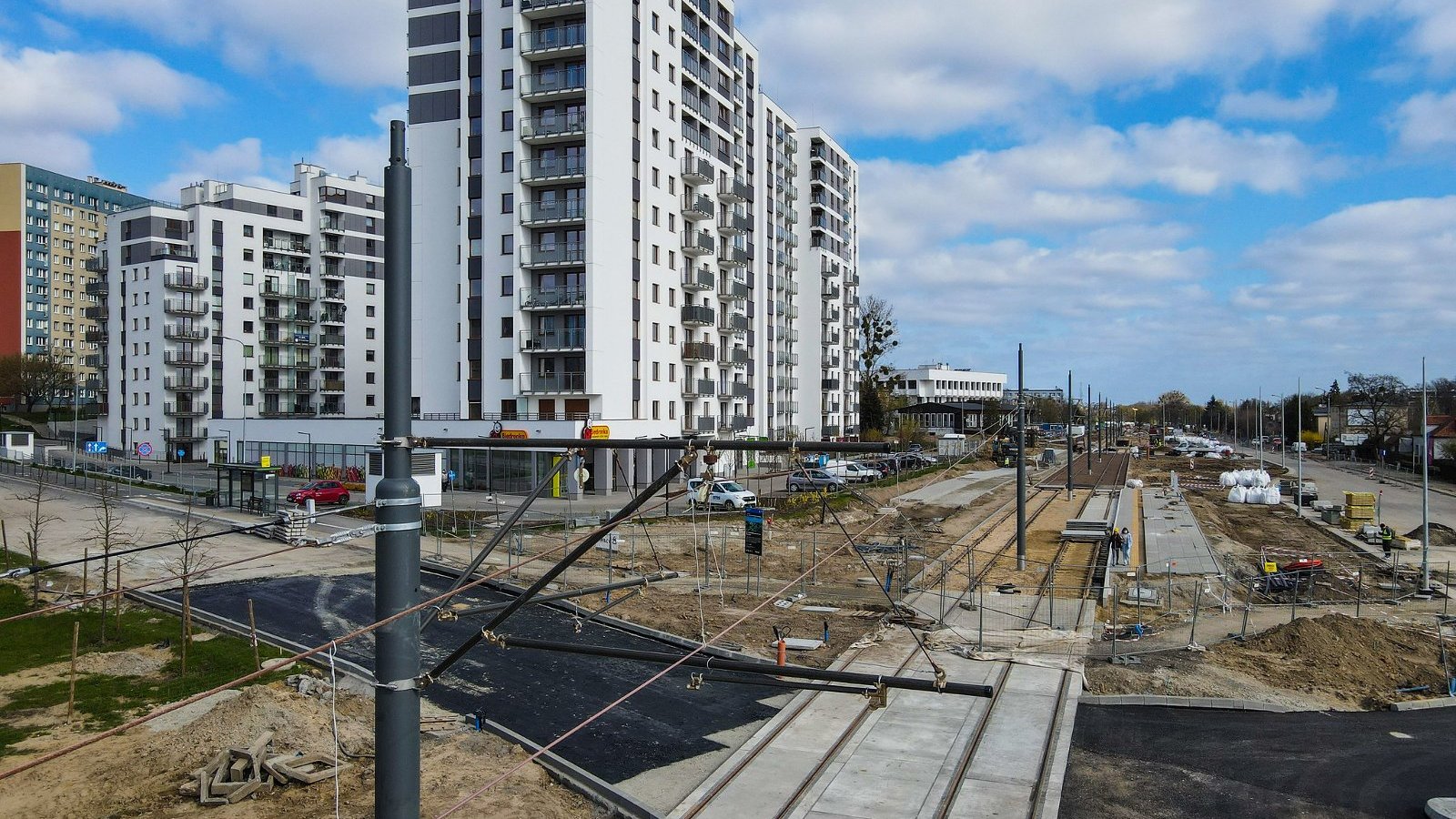 Galeria zdjęć z postępu prac przy budowie trasy tramwajowej na Naramowice