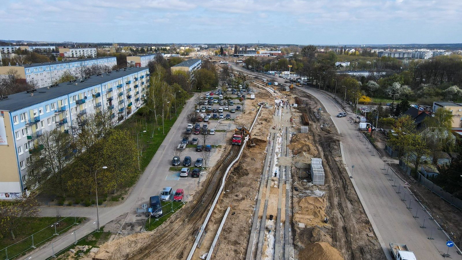 Galeria zdjęć z postępu prac przy budowie trasy tramwajowej na Naramowice