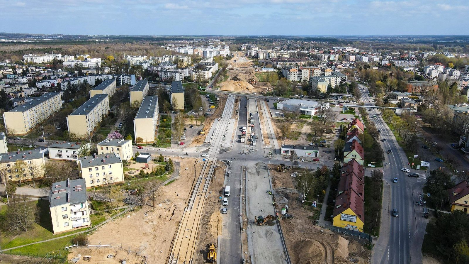 Galeria zdjęć z postępu prac przy budowie trasy tramwajowej na Naramowice