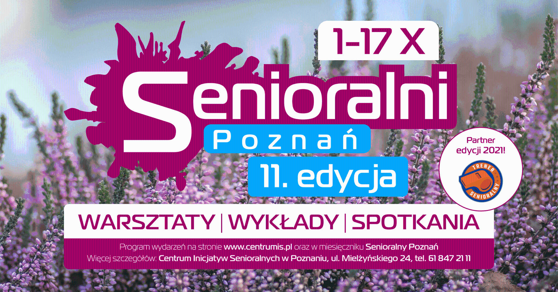 Grafika: w tle zdjęcie wrzosów, na nim najważniejsze informacje o wydarzeniu - grafika artykułu