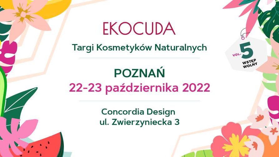 Plakat: białe tło, przy brzegach kwiaty, w centrum najważniejsze informacje o wydarzeniu