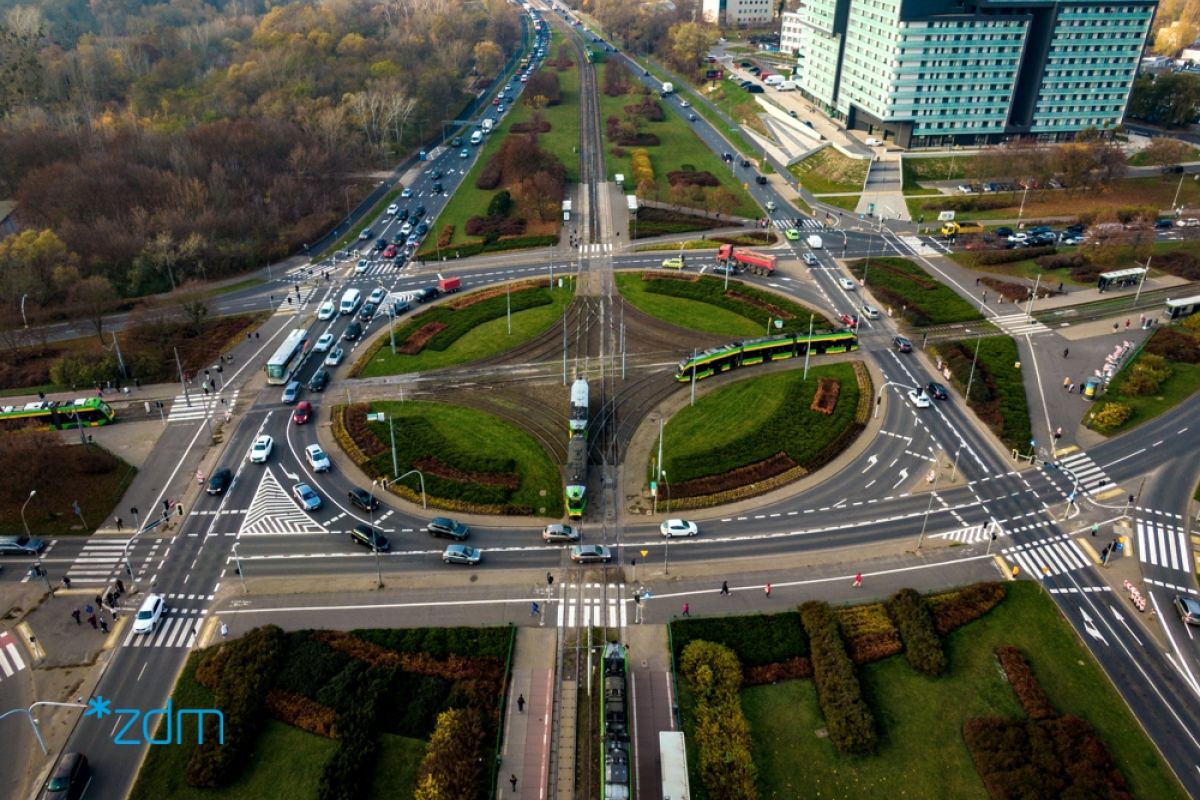 Rondo Starołęka z lotu ptaka - grafika artykułu