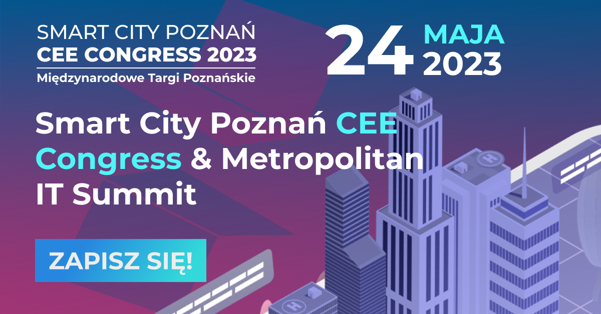 Galeria zdjęć przedstawia grafiki z najważniejszymi informacjami dotyczącymi konferencji Smart City Poznań. - grafika artykułu