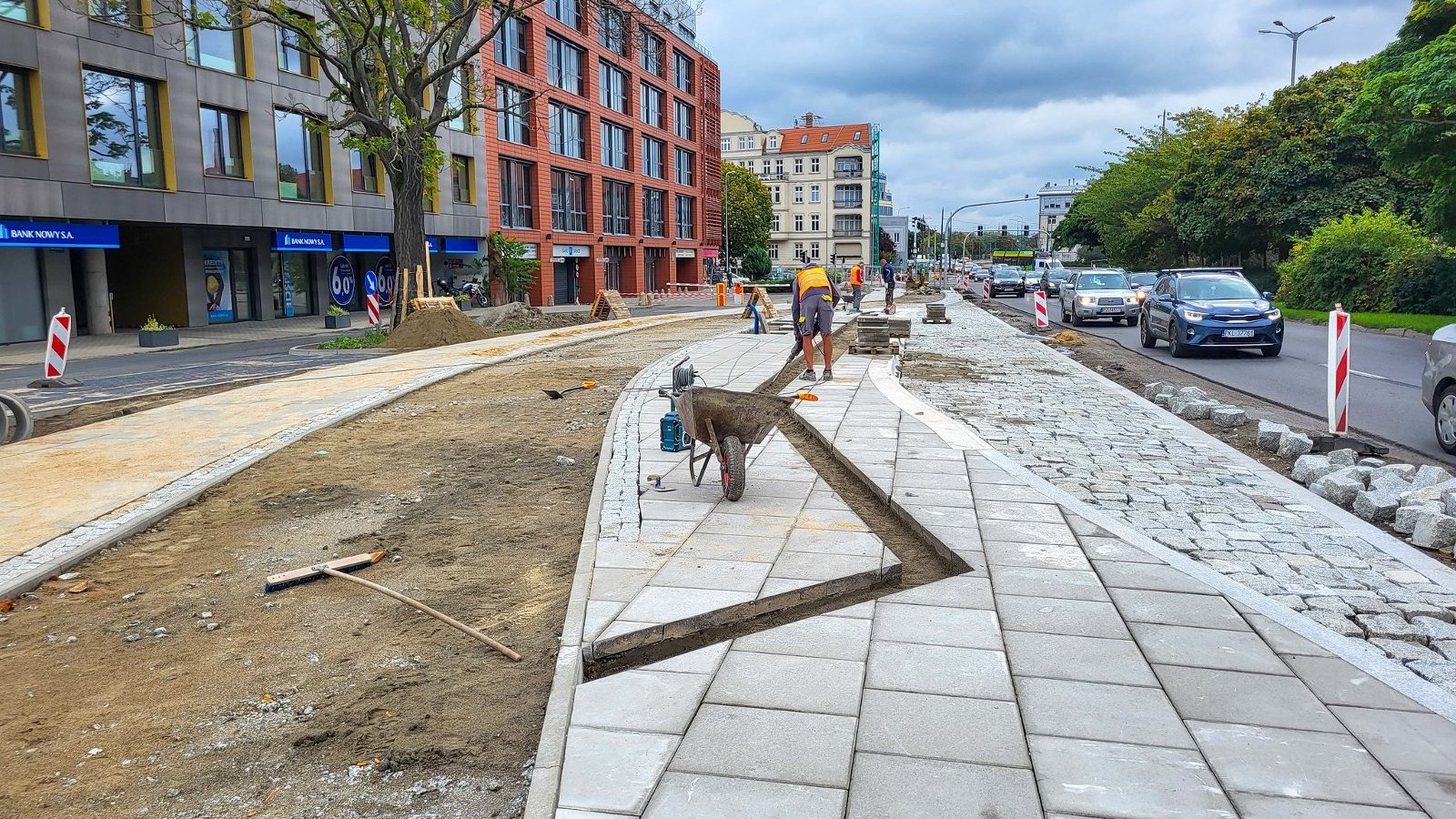 Galeria zdjęć z budowy drogi rowerowej wzdłu ulic: Estkowskiego, Solnej i Wolnica