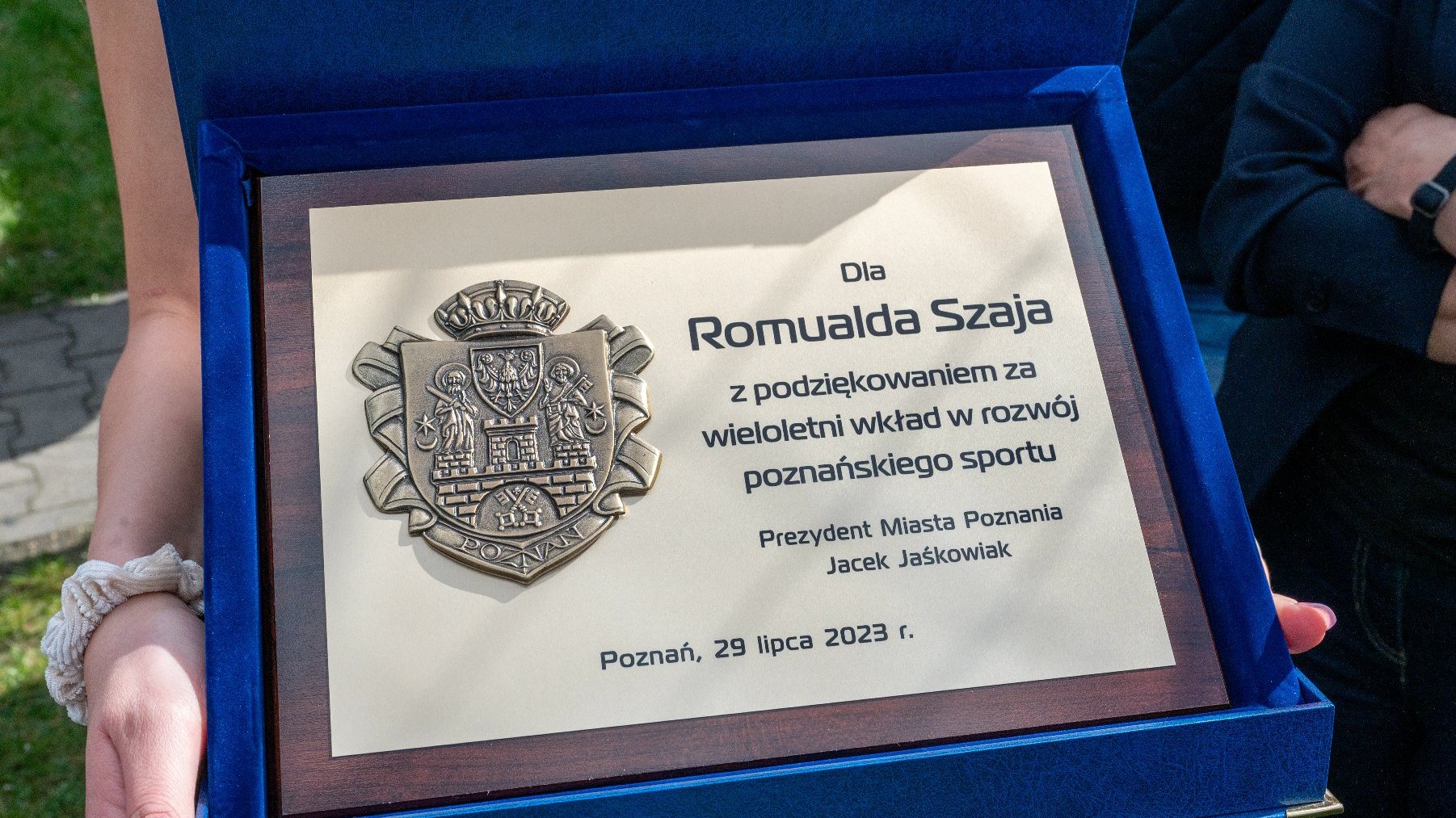 Okolicznościowy grawerton dla Romualda Szaja