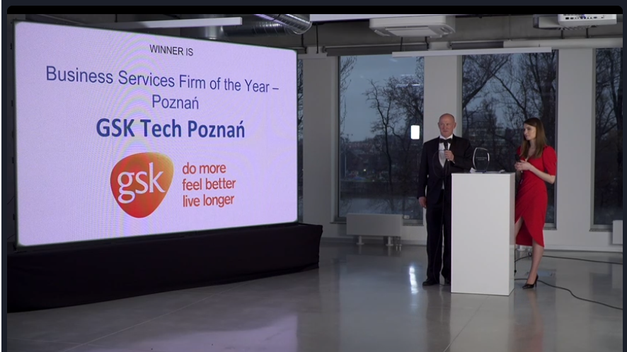 The company of the year from the business services sector in Poznań is GSK Tech Poznań