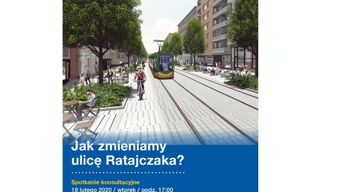 Konsultacje społeczne w sprawie budowy trasy tramwajowej wraz z uspokojeniem ruchu samochodowego w ulicy Ratajczaka - grafika artykułu